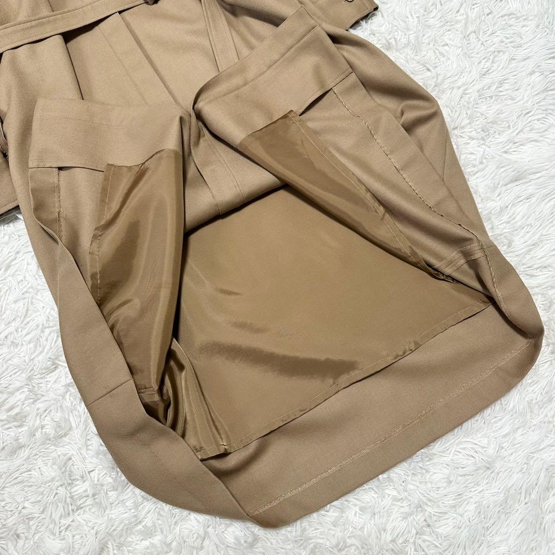 ✨未使用級✨Aquascutum スタンドカラーウールシャツワンピース ベルト付