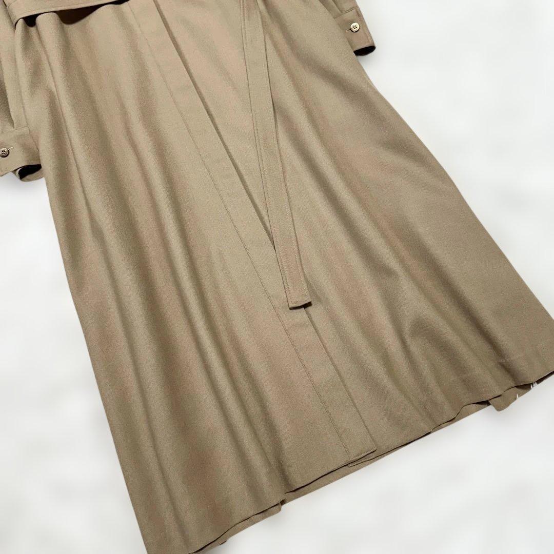 ✨未使用級✨Aquascutum スタンドカラーウールシャツワンピース ベルト付