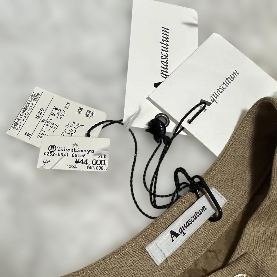 ✨未使用級✨Aquascutum スタンドカラーウールシャツワンピース ベルト付