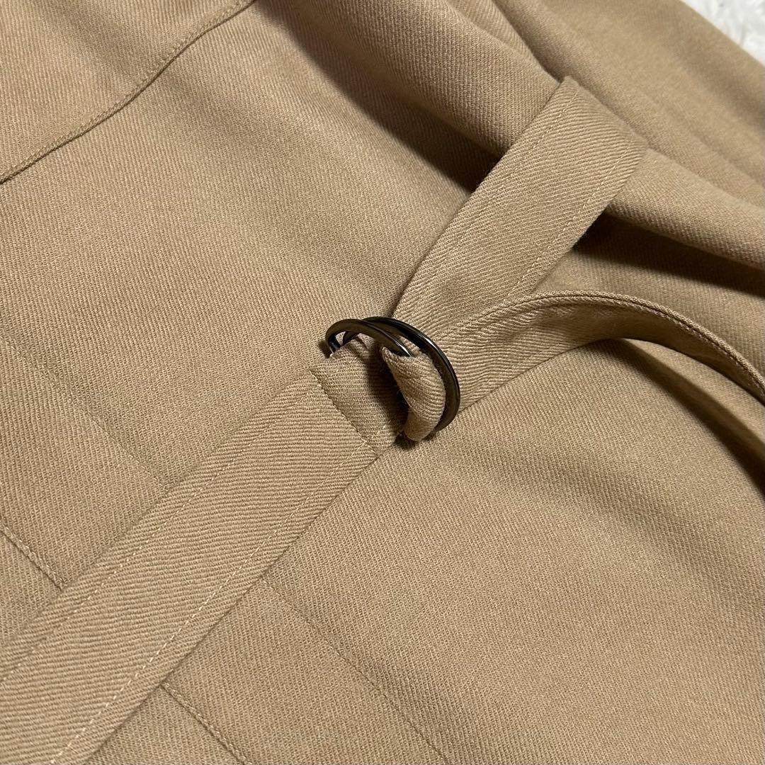 ✨未使用級✨Aquascutum スタンドカラーウールシャツワンピース ベルト付