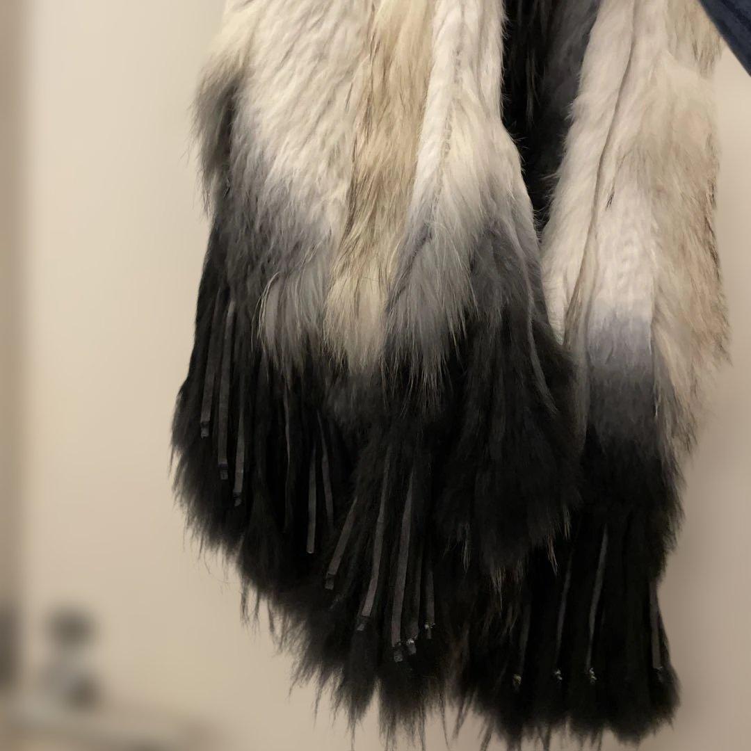 フェイクファー グラデーションベスト リアルファー