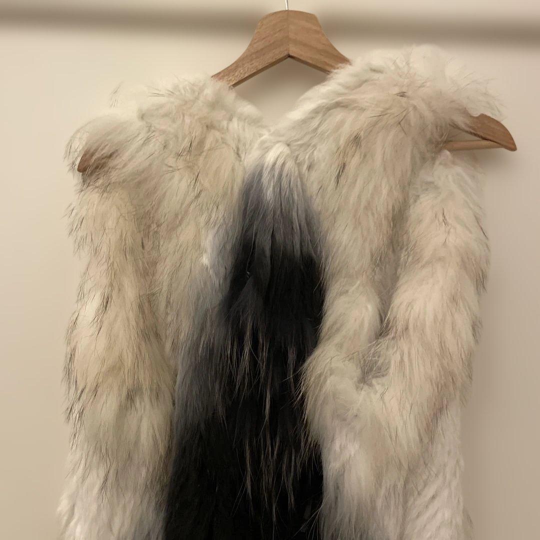 フェイクファー グラデーションベスト リアルファー