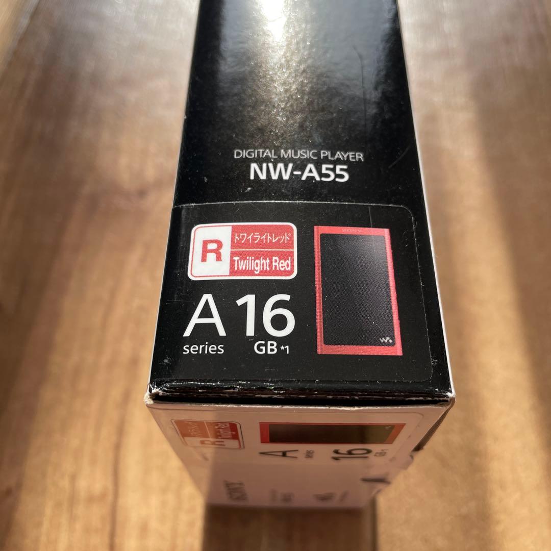 SONY NW-A55 レッド　ソニー　ウォークマン、社外品ケース、予備ケーブル