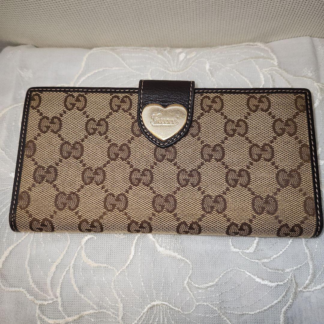 GUCCI GGパターン 長財布 ベージュ/ブラウン