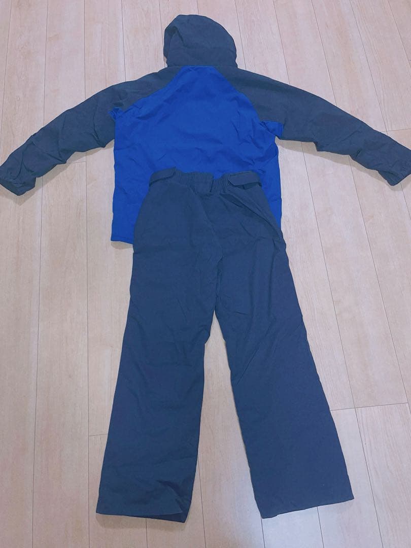Descente 青 スキーウェア上下セット