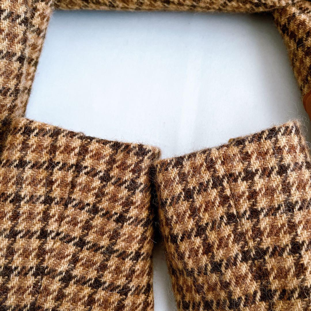 極美品 ポロラルフローレン ジャケット 千鳥格子 アルパカ ラムレザー パッチ