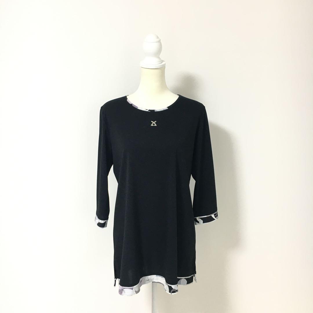 近年美品　LEONARD レオナール　洗える　ストレッチ　チュニック　42