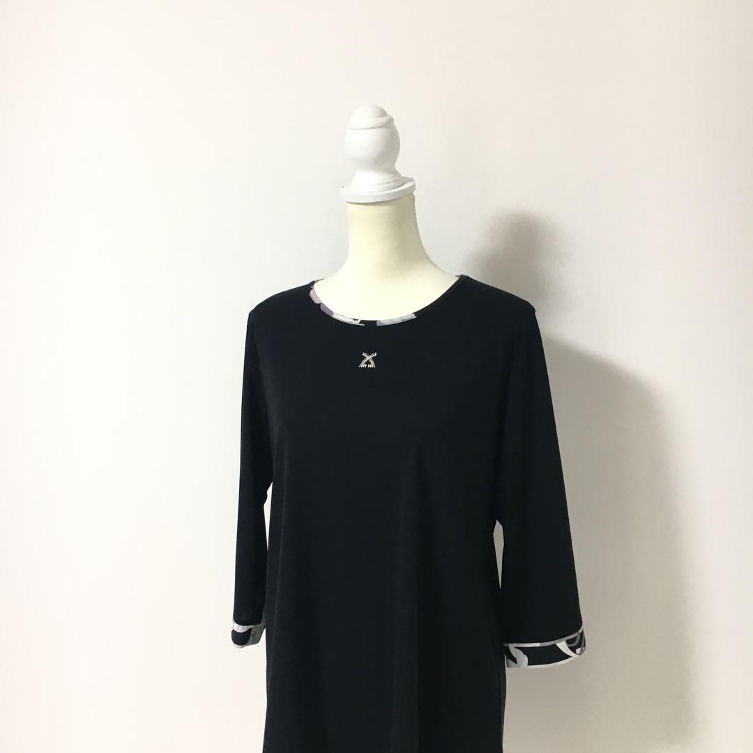 近年美品　LEONARD レオナール　洗える　ストレッチ　チュニック　42