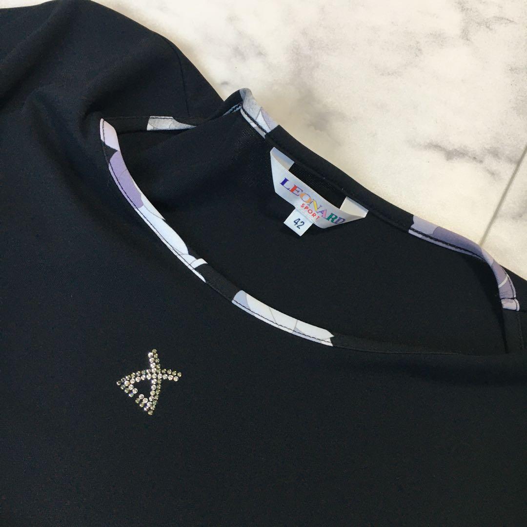 近年美品　LEONARD レオナール　洗える　ストレッチ　チュニック　42