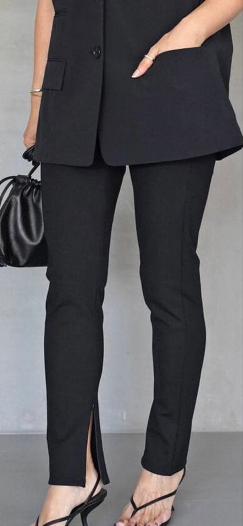 【美品】ドゥーズィエムクラス　Zipレギンスパンツ