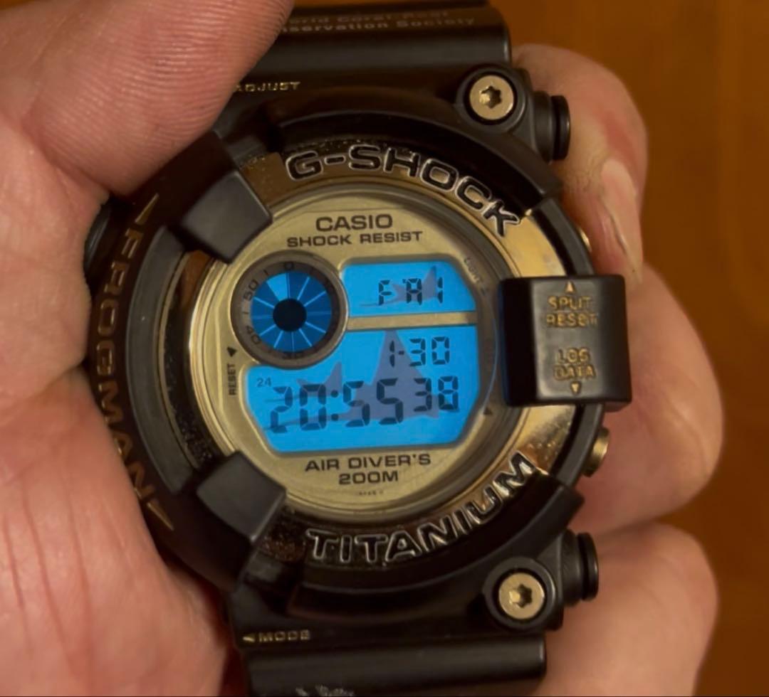 美品G-SHOCKフロッグマン　カスタム品　黒金