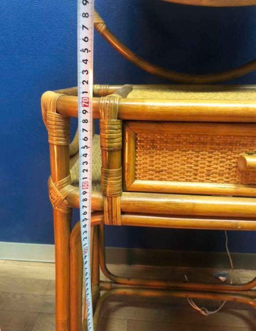 ドレッサー　籐製　木製　鏡台