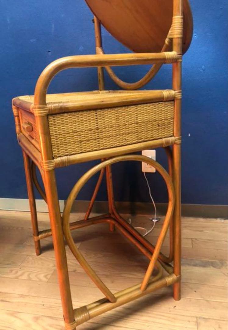 ドレッサー　籐製　木製　鏡台