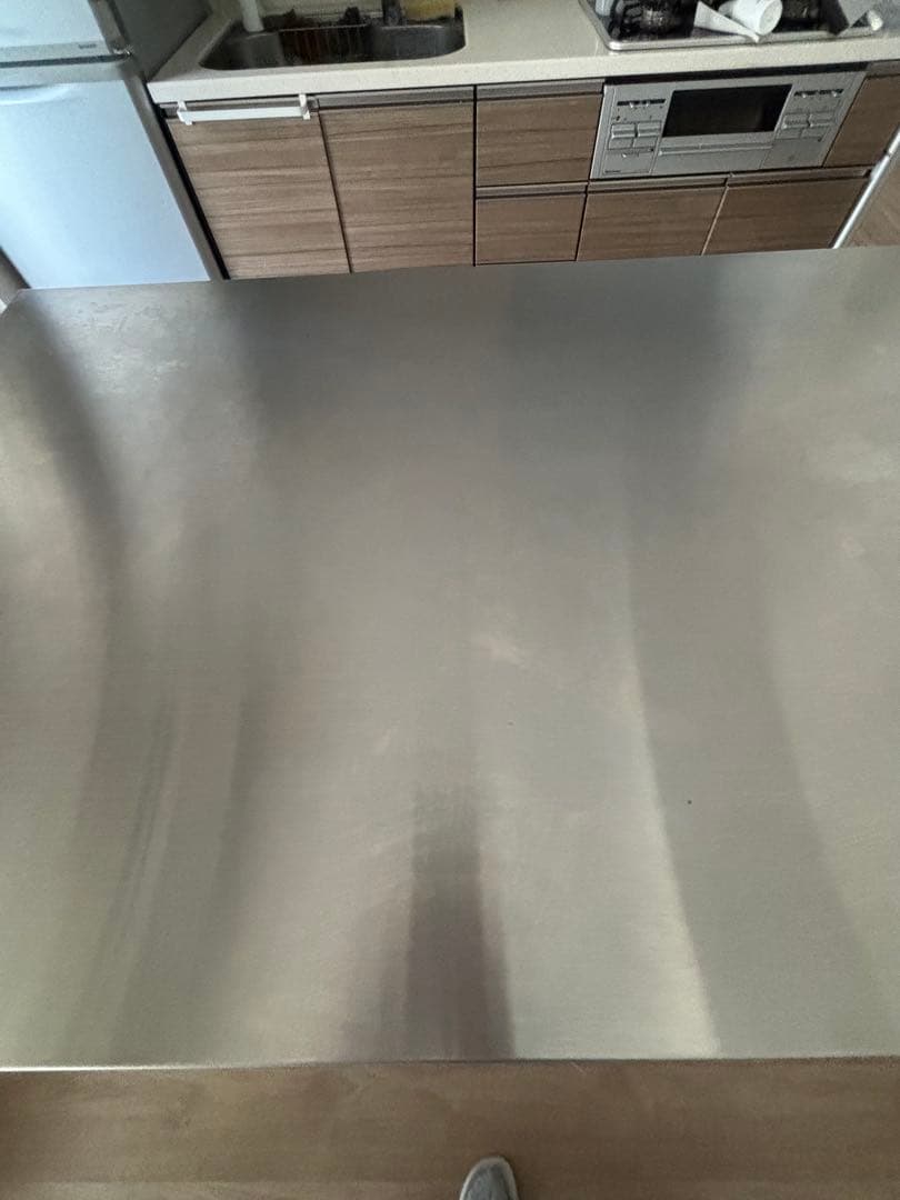 ニトリ　ワークテーブル キッチンテーブル　シナモ