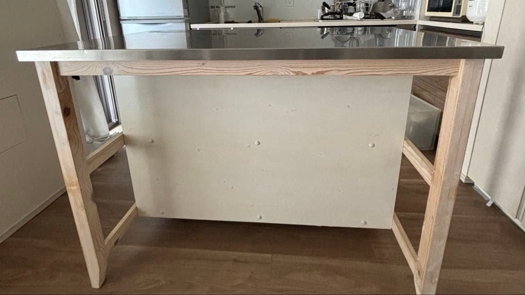 ニトリ　ワークテーブル キッチンテーブル　シナモ