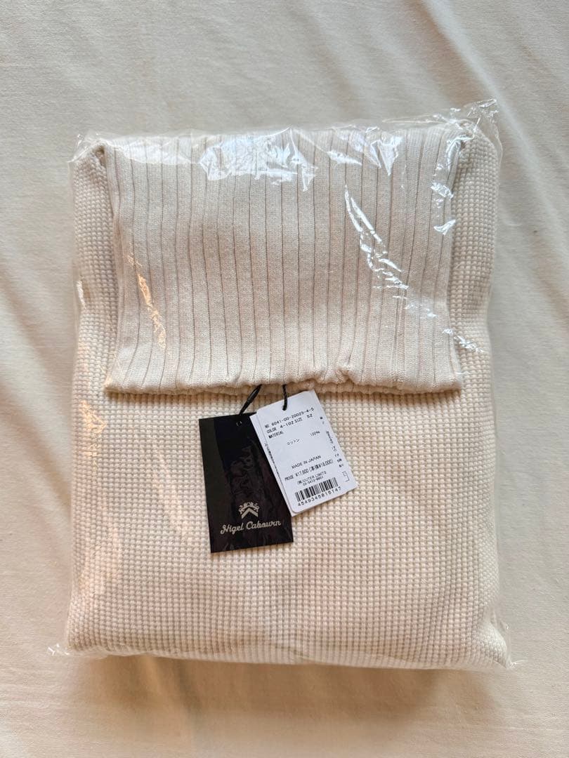 新品！Nigel Cabourn タートルネック　ワッフルセーター　アイボリー