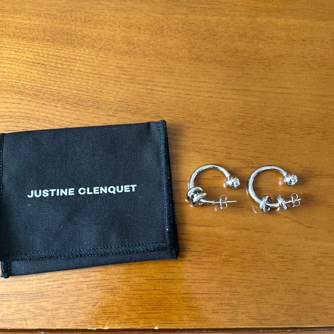 JUSTINE CLENQUET シルバーフープピアス あおば君着用