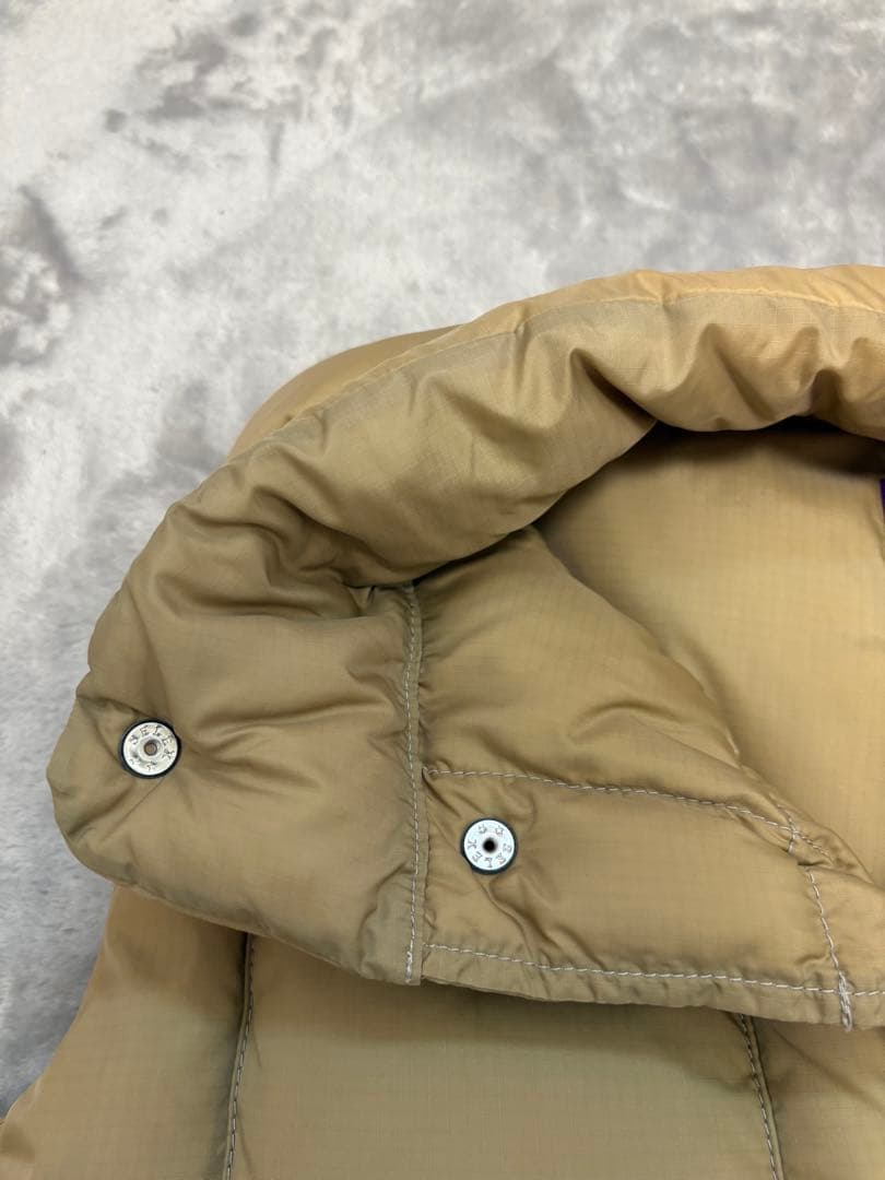 ノースフェイス パープルレーベル ダウンベスト ベージュ ＬBEAMS別注