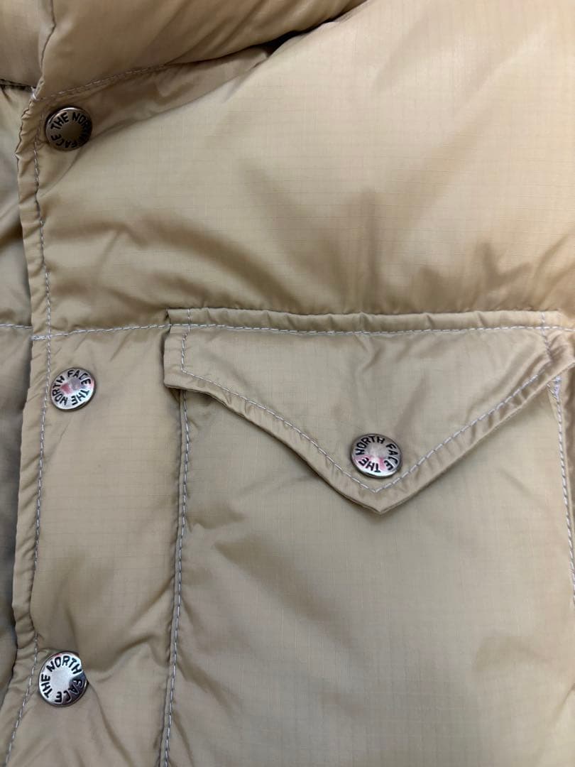 ノースフェイス パープルレーベル ダウンベスト ベージュ ＬBEAMS別注