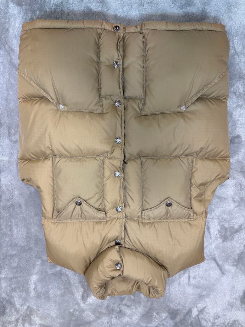 ノースフェイス パープルレーベル ダウンベスト ベージュ ＬBEAMS別注