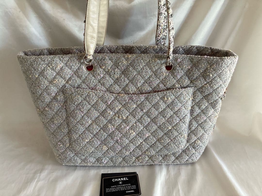 りく様♡CHANEL カンボンライン ツイード　トートバッグ　マトラッセ