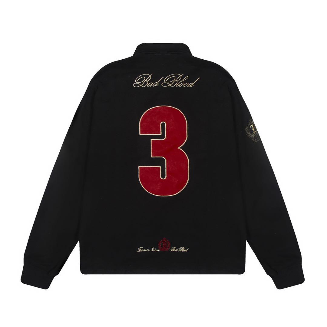 Bad Blood 黒 長袖ポロシャツ 3
