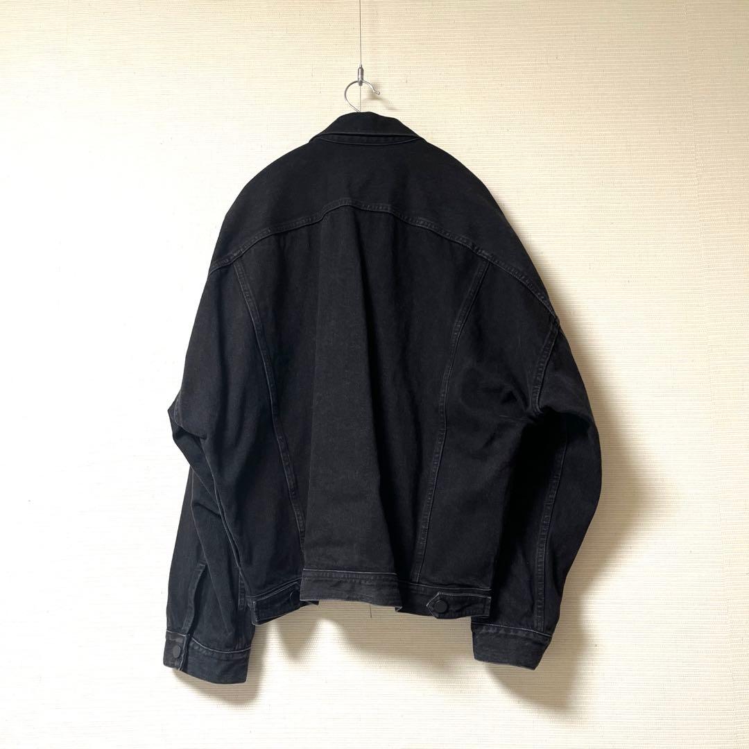 AP STUDIO ブラックオーバーサイズデニムジャケット