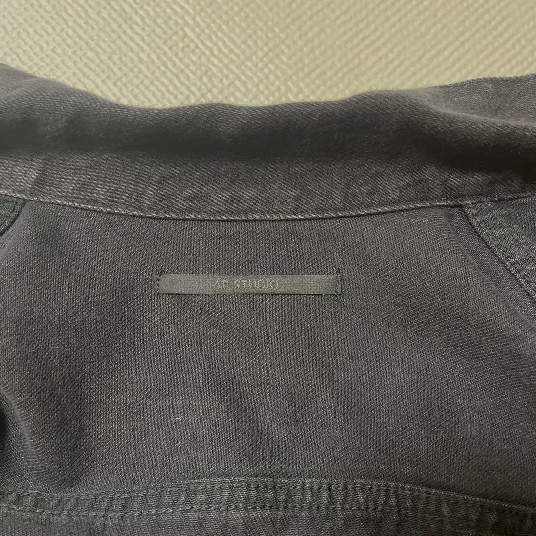AP STUDIO ブラックオーバーサイズデニムジャケット
