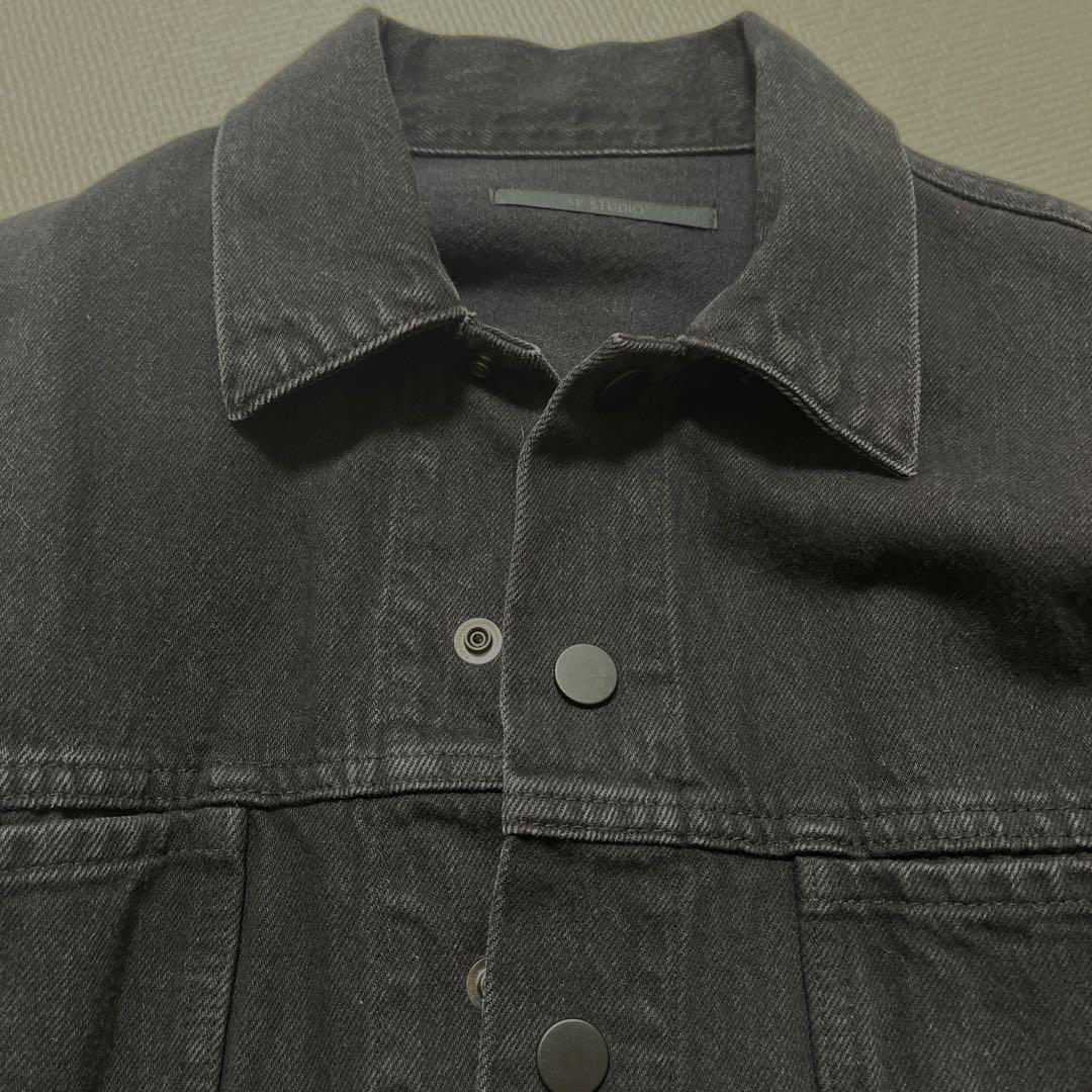 AP STUDIO ブラックオーバーサイズデニムジャケット