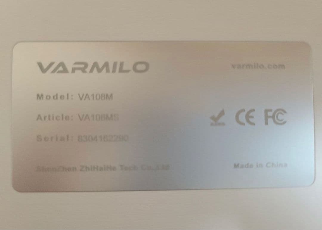 Varmilo VA108M レインボーホワイト US配列 銀軸