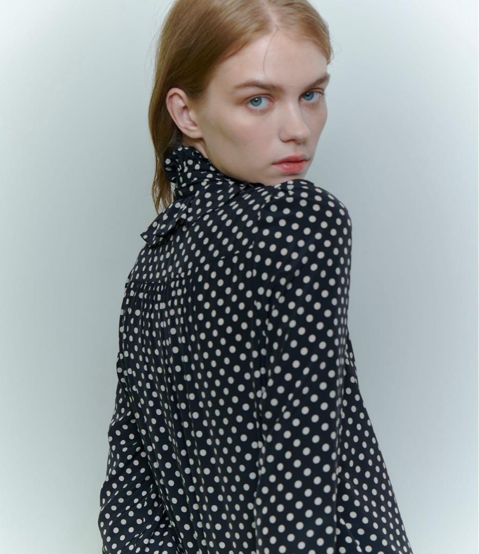 LOULOU WILLOUGHBY デシンドットフリルボウタイ 新品