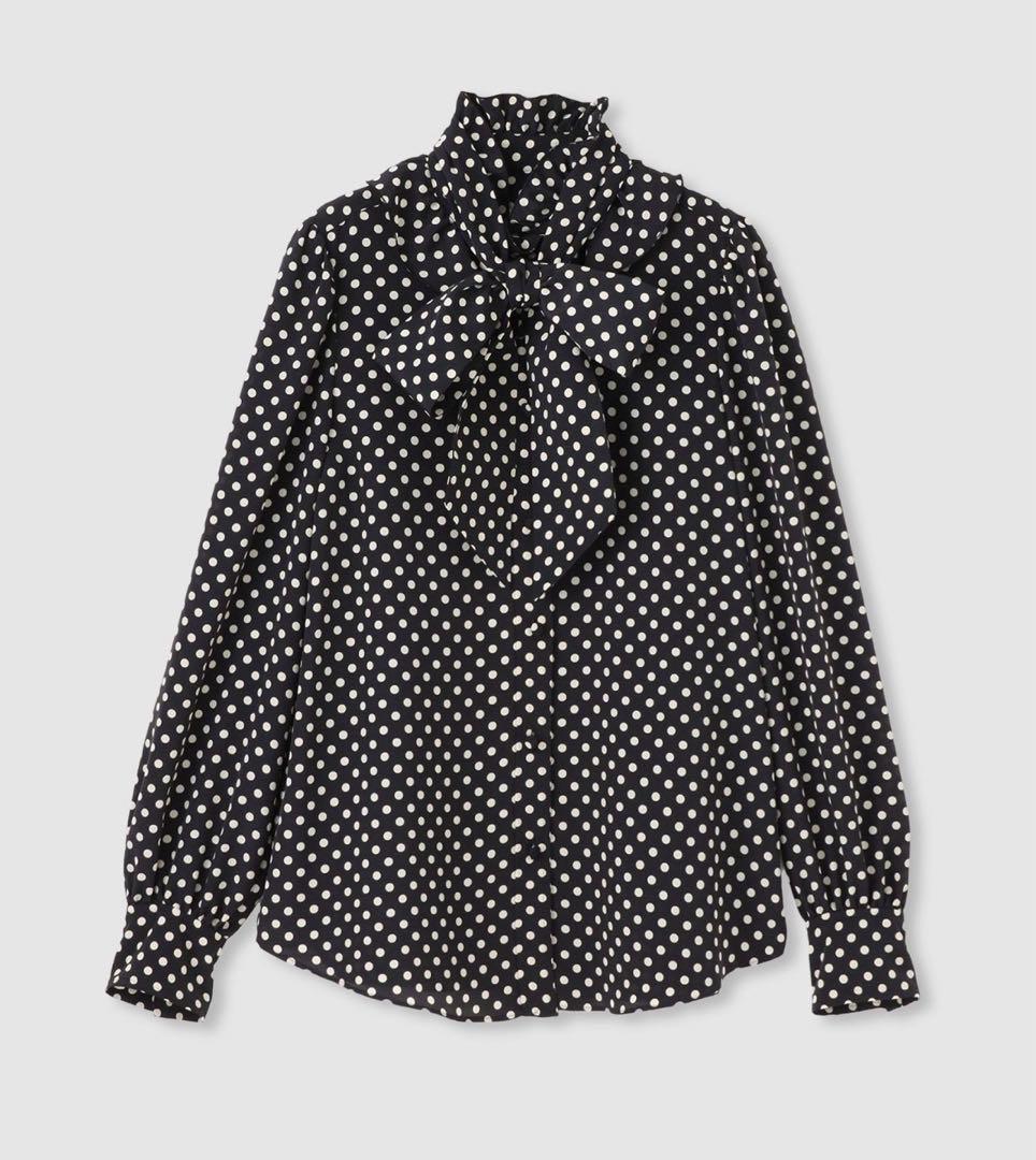 LOULOU WILLOUGHBY デシンドットフリルボウタイ 新品