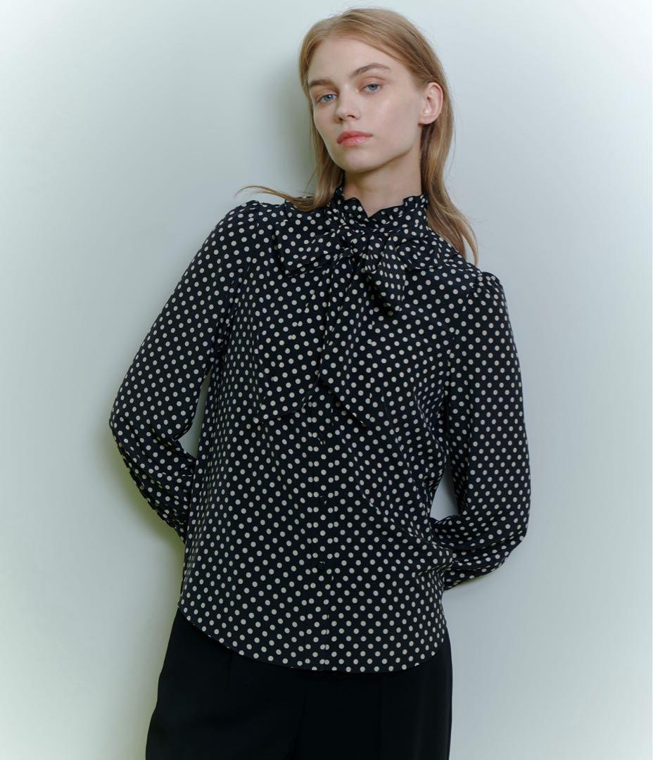 LOULOU WILLOUGHBY デシンドットフリルボウタイ 新品