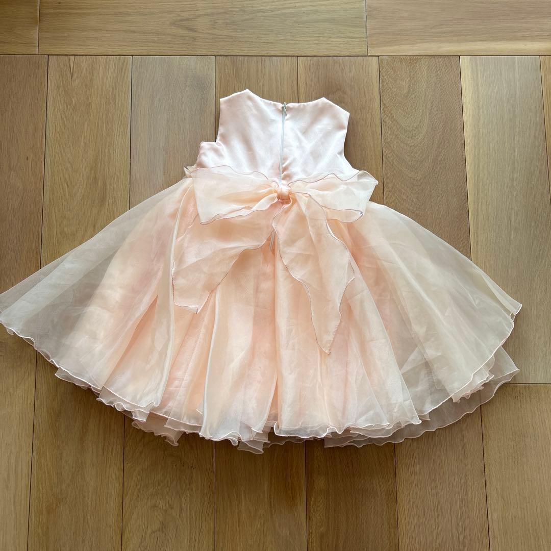 美品★DRESCCO ベビー・ツーラインパールベビーピンクドレス　105