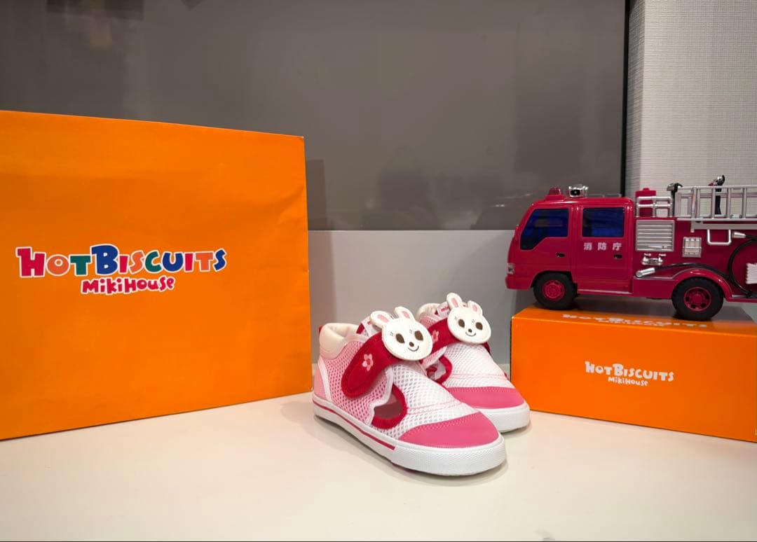 ミキハウススニーカー17HOT BISCUITSスニーカー　兎　キッズスニーカー