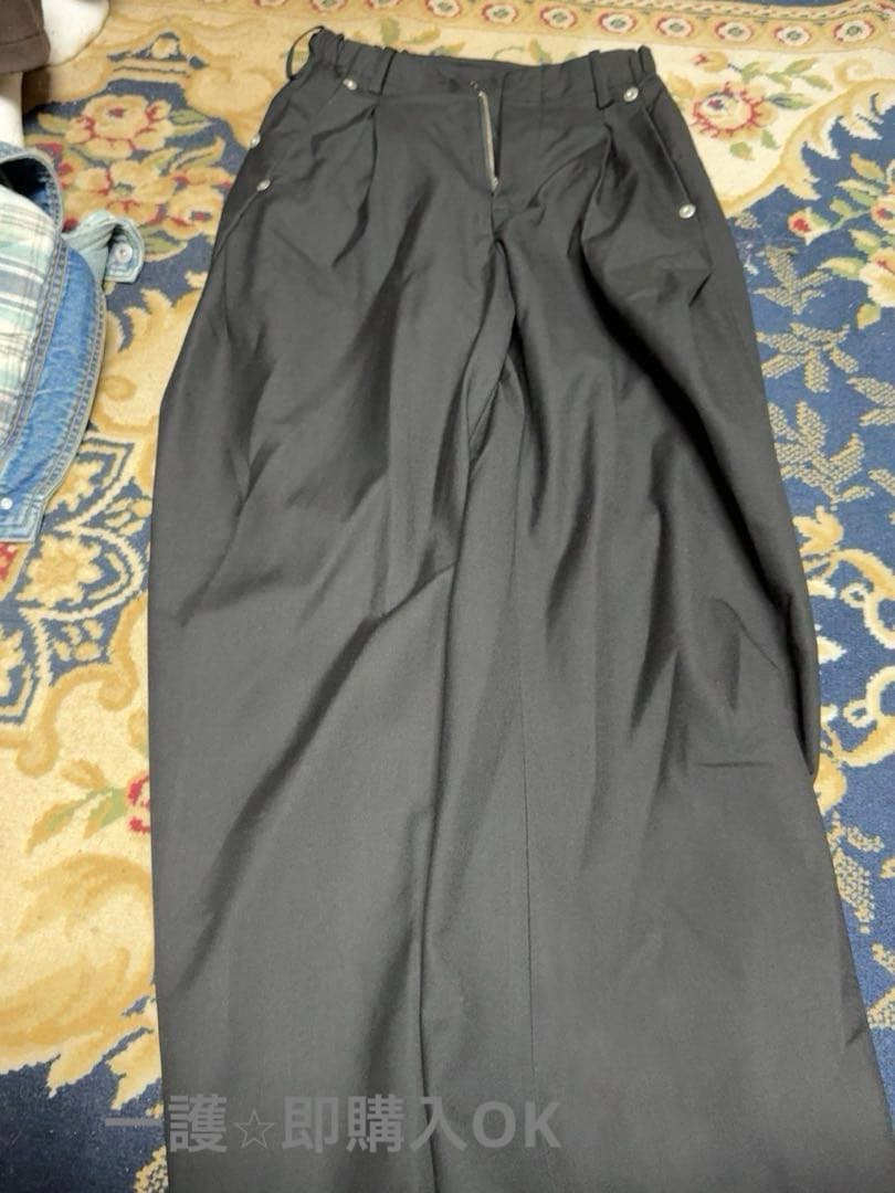 CONZ ブラック スラックス フロントポケット付き