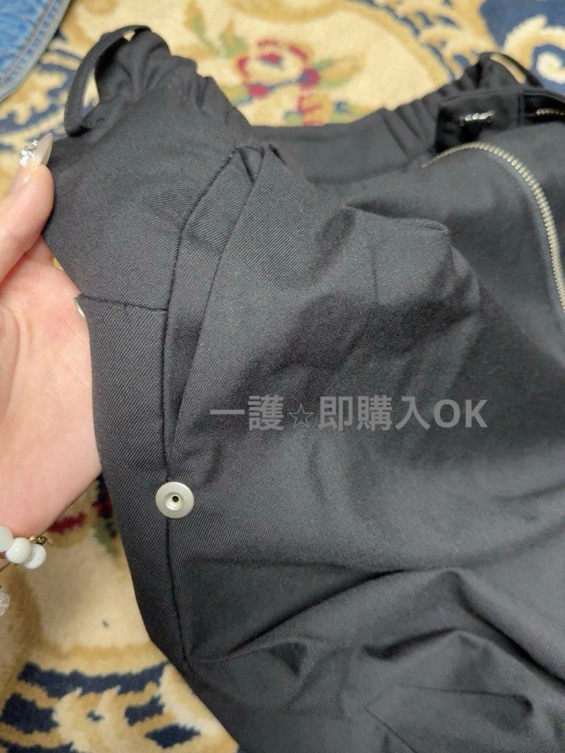 CONZ ブラック スラックス フロントポケット付き