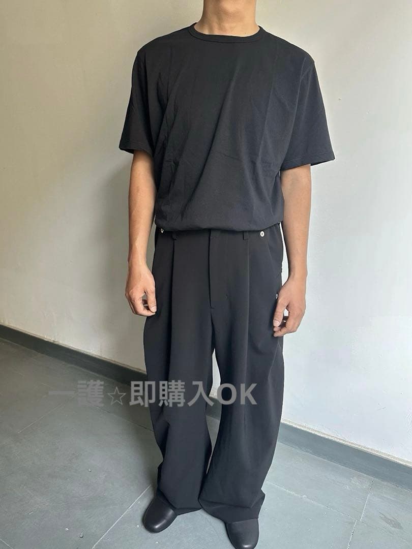 CONZ ブラック スラックス フロントポケット付き