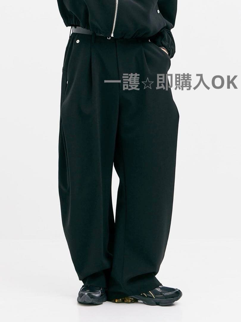 CONZ ブラック スラックス フロントポケット付き