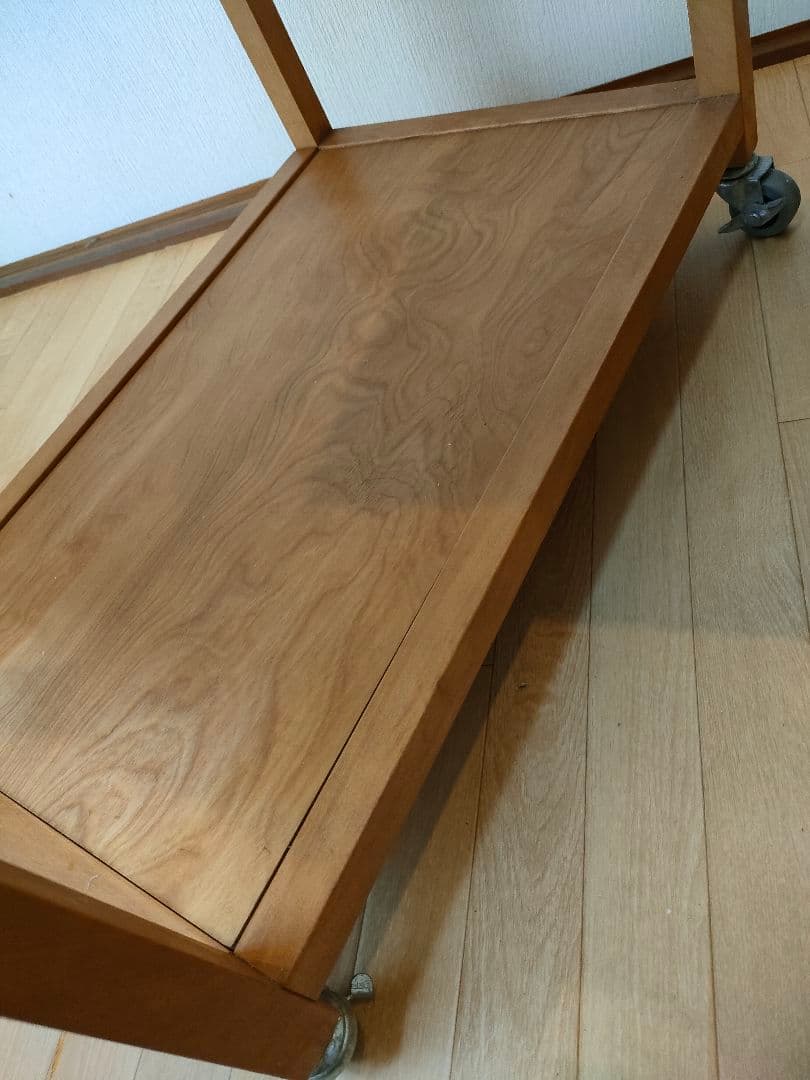 【無印良品】【天然木】【炊飯器、レンジ台】引出し キッチンワゴン キャスター付