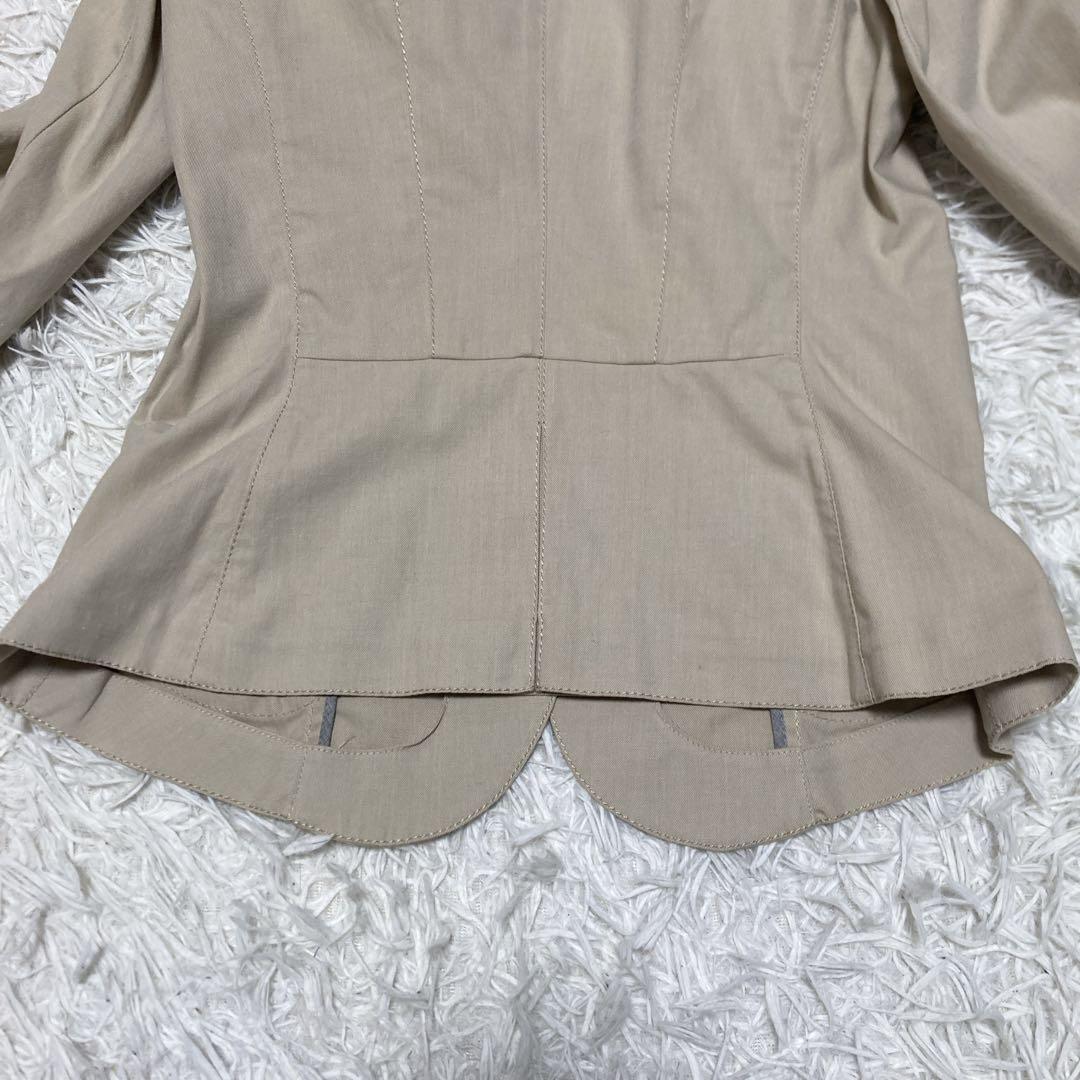 美品✨ブルネロクチネリ　ラペル切り替え　テーラードジャケット　ベージュ　S