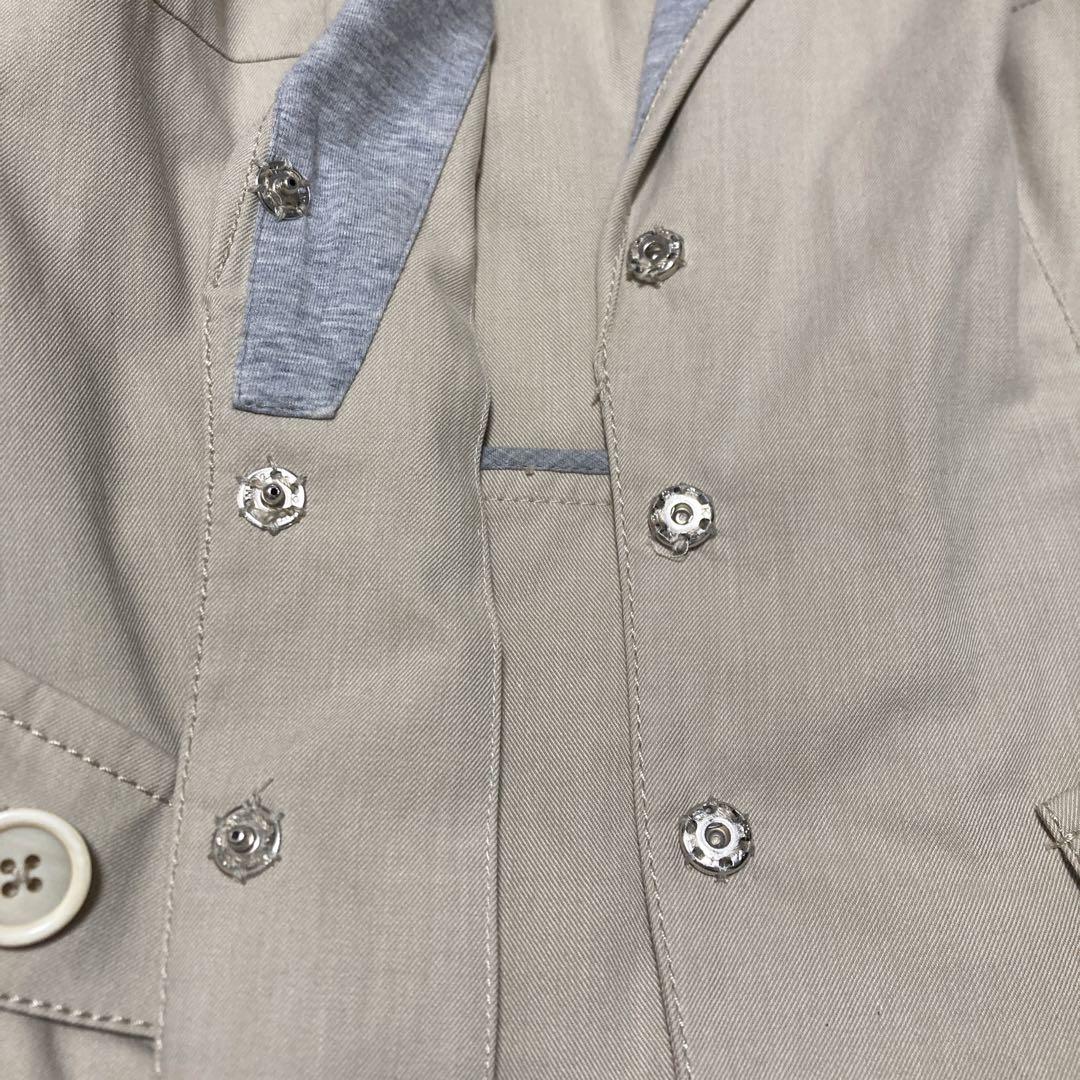 美品✨ブルネロクチネリ　ラペル切り替え　テーラードジャケット　ベージュ　S