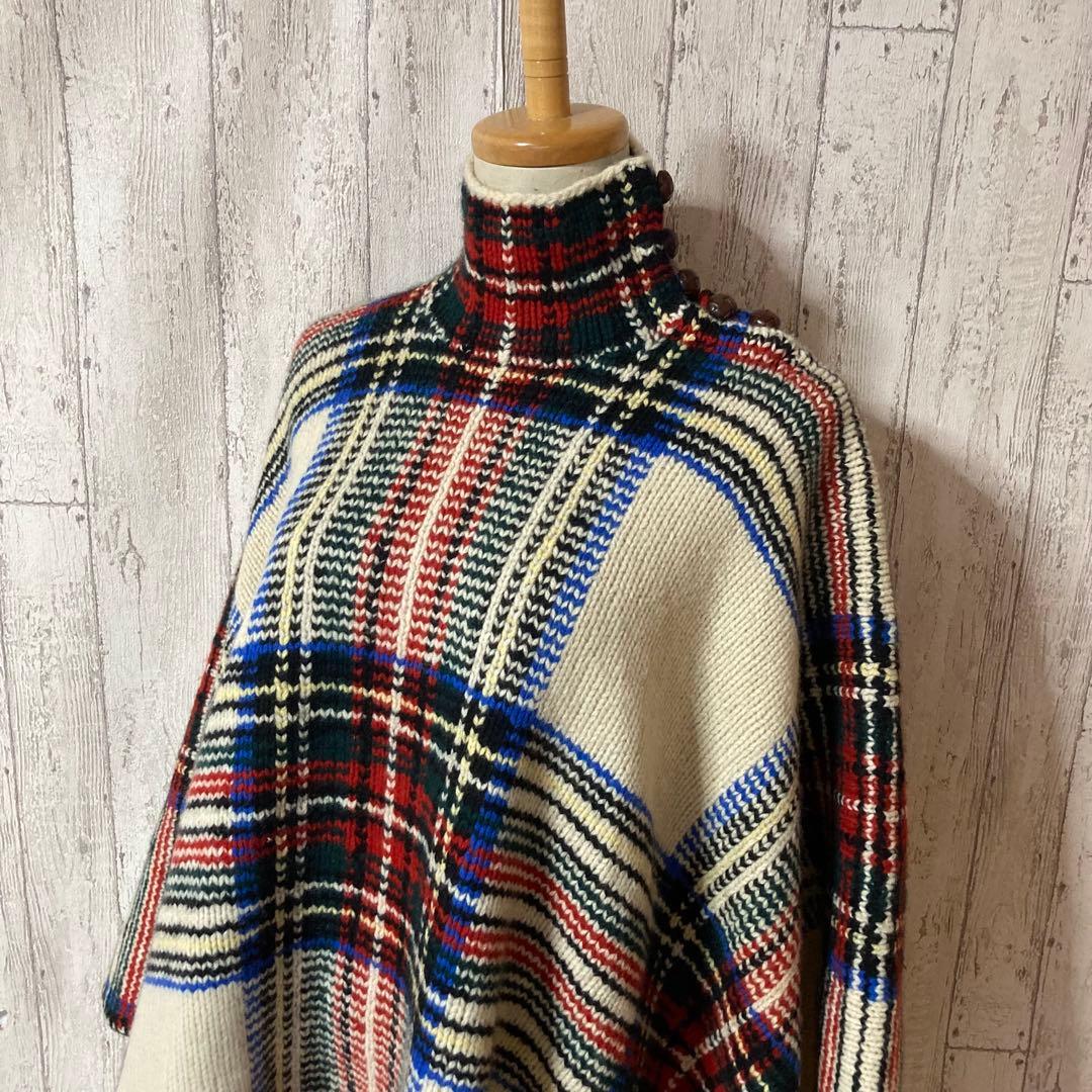 RALPH LAUREN ラルフローレン カシミア ウールケープコート ポンチョ