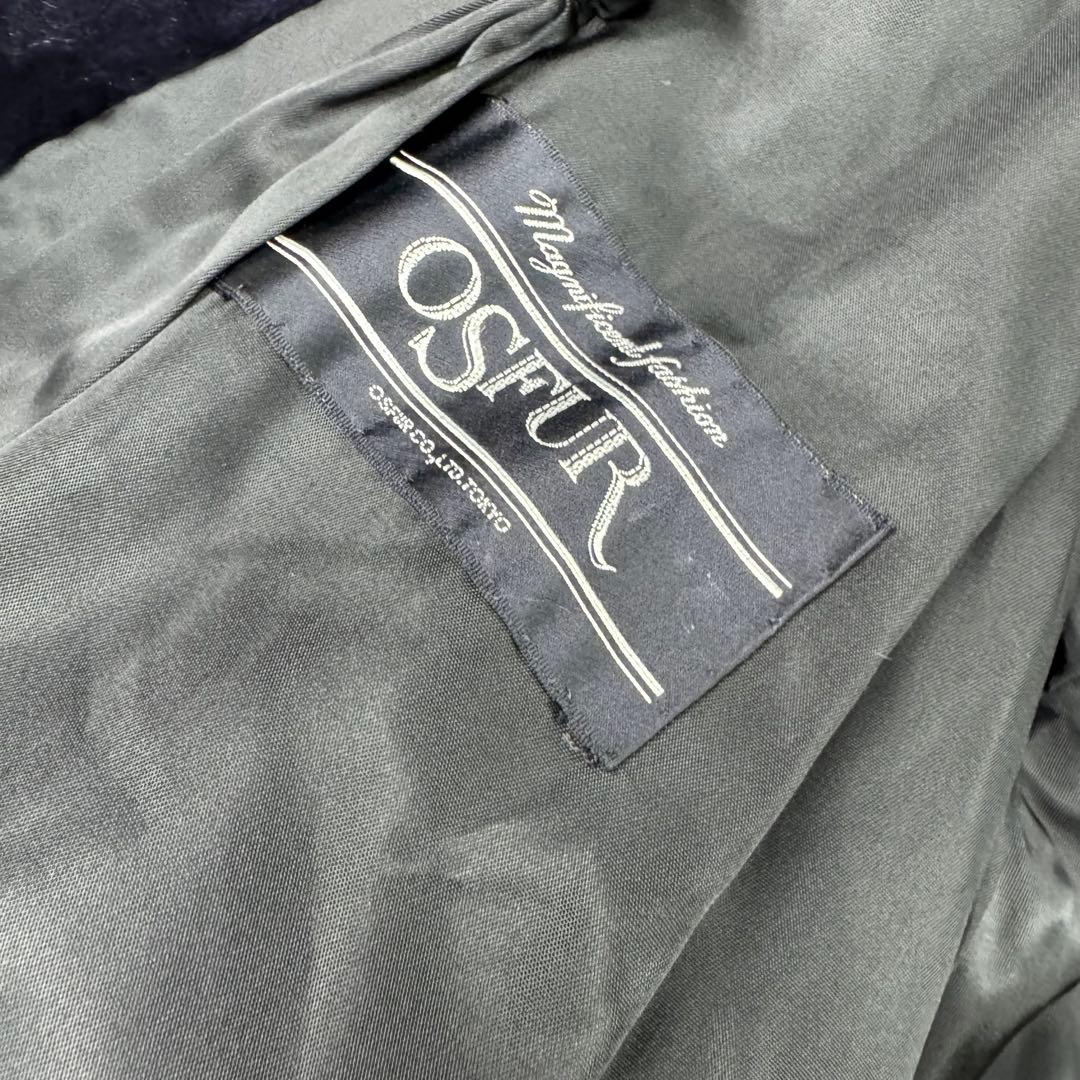 裾周り210 ミンク シェアード パープル コート フレア デザイン◎ XL相当