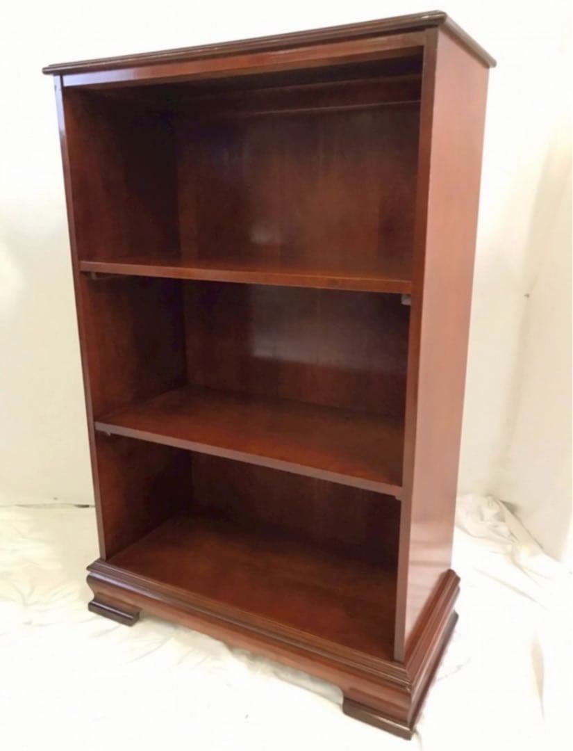 木製ブックケース 本棚　3段　ブックシェルフ　W76×H114.5×D36cm