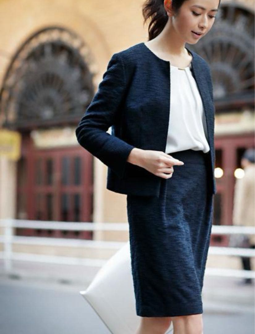 PLST　ツイードジャージー　ジャケット　スカート　スーツ　入学式　卒園式