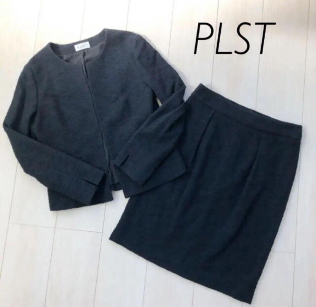 PLST　ツイードジャージー　ジャケット　スカート　スーツ　入学式　卒園式