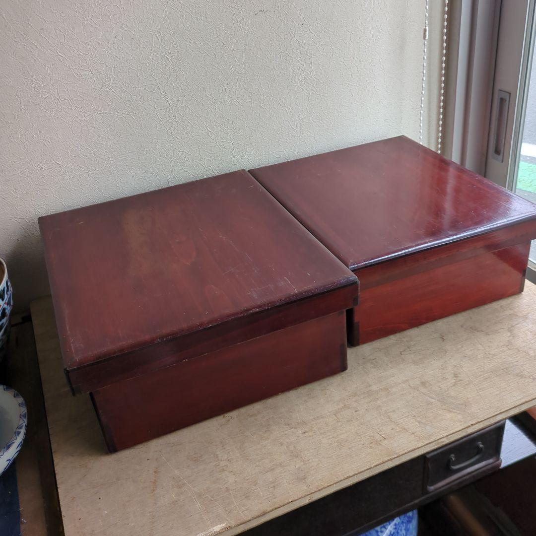 骨董 入れ子 切溜 いれこ 七段重箱 木製 漆器 木箱 7セット アンティーク