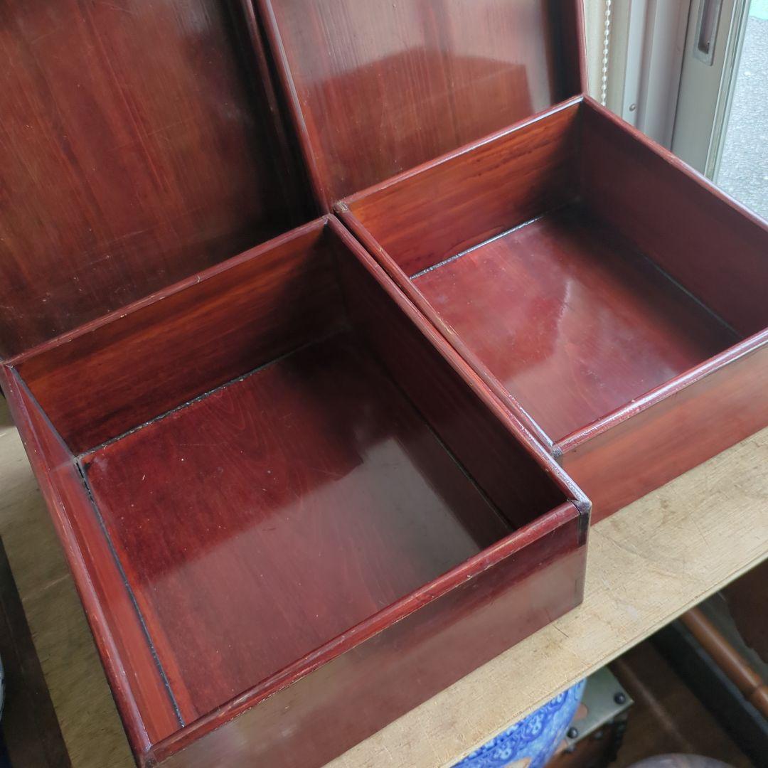 骨董 入れ子 切溜 いれこ 七段重箱 木製 漆器 木箱 7セット アンティーク