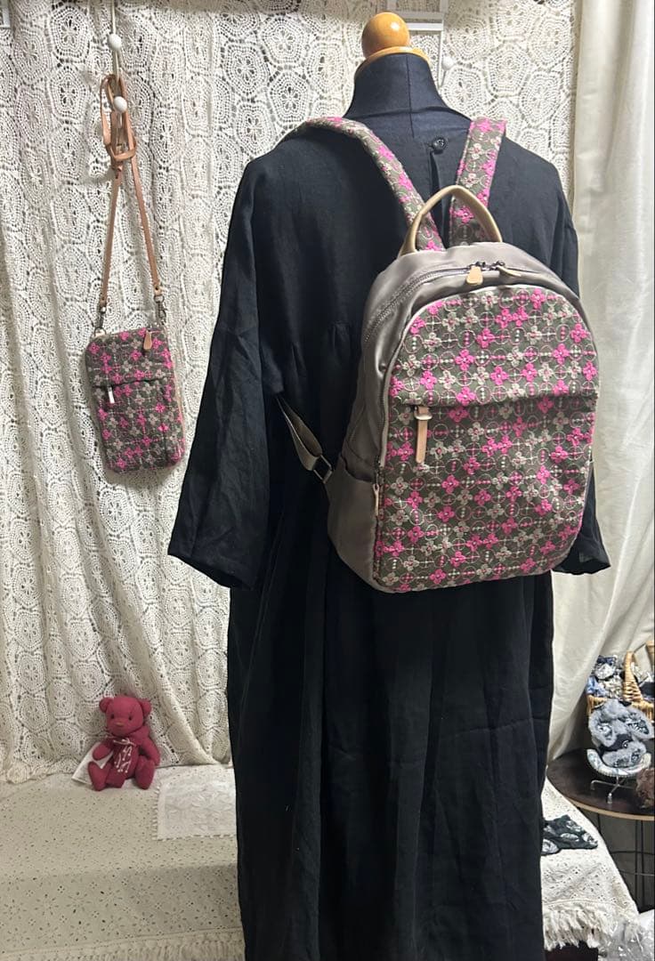 専用50904音の絵ハーフハンドメイドリュック　 ガバポシェット付き